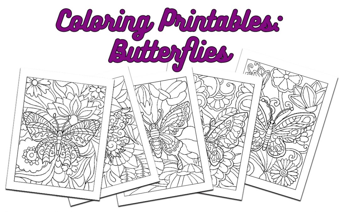 Coloring Printables - Butterflies, Set 1